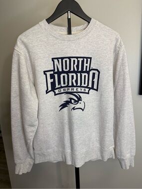 Fall Rush Women's Heather Gray Crewneck Sweatshirt for North Florida Ospreys Med